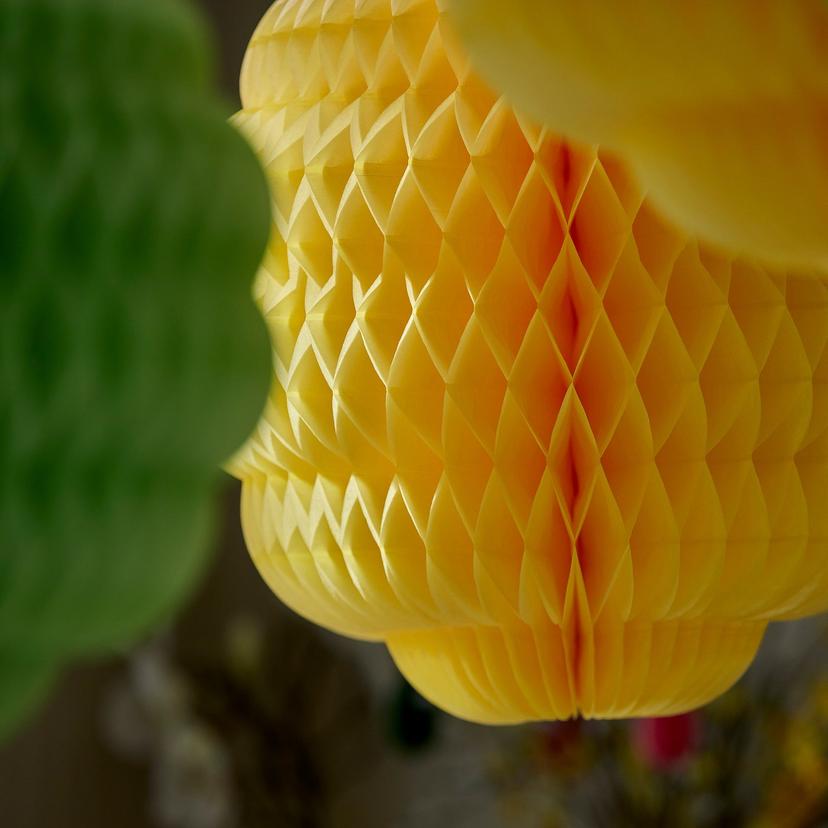 TJÄRLEK — Wisząca dekoracja, kpl 2 szt, zielony/żółty,