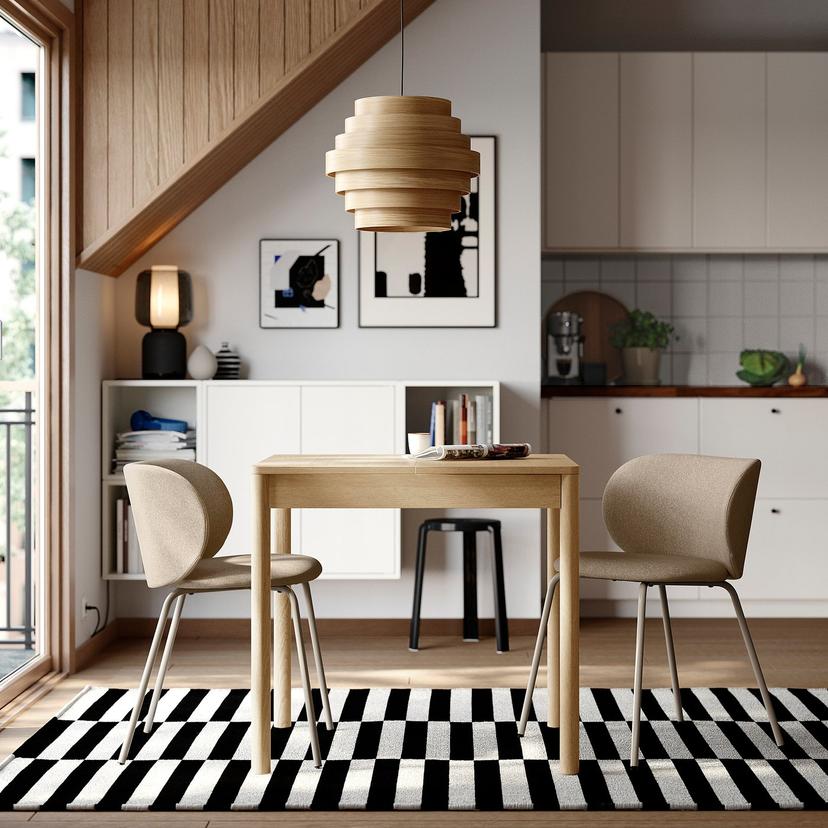 TONSTAD / KRYLBO — Стол и 2 стула, 80/120x70 см