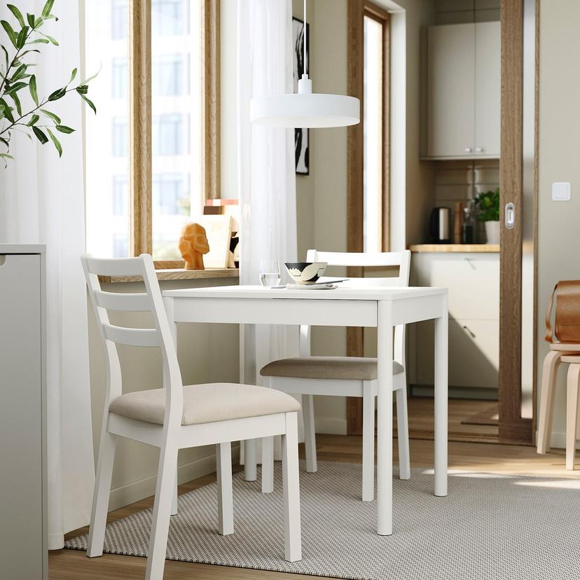 TONSTAD / TONSTAD — Стол и 2 стула, кремовый/кремовый, светло-бежевый цвет Fridtuna.