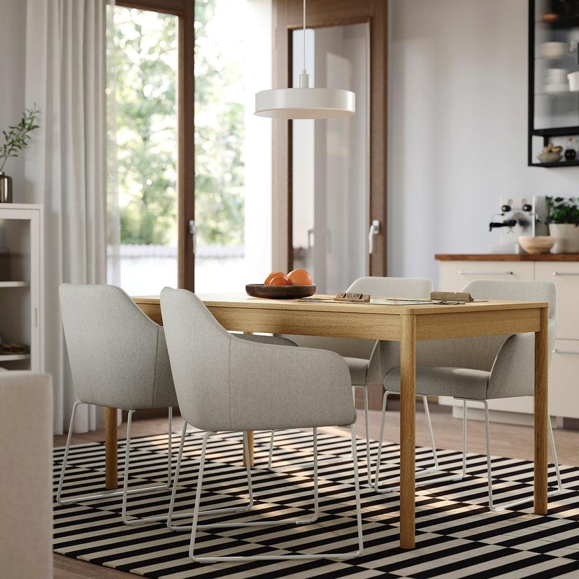 TONSTAD / TOSSBERG — Стол и 4 стула, 150x80 см