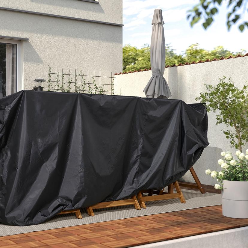 TOSTERÖ — Чехол для садовой мебели, обеденный комплект/черный