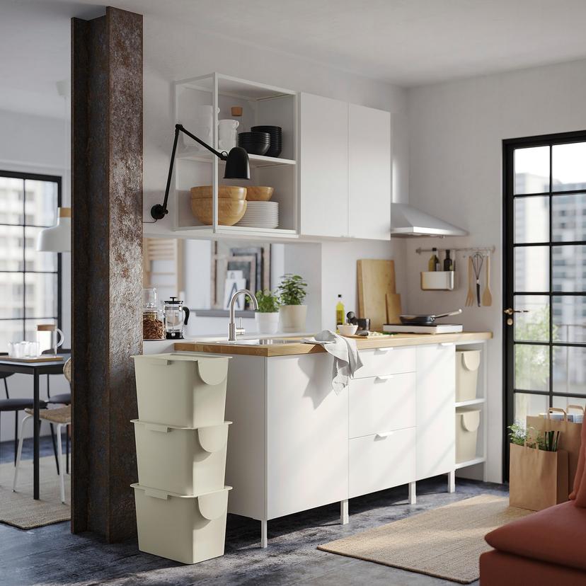 TRÖSKNING — Kosz plastikowy z pokrywką, 25 l