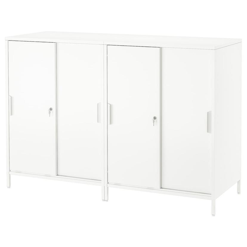 TROTTEN — шкаф с раздвижными дверцами, белый, 160x110 см