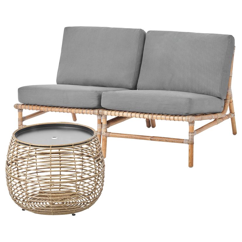 TVARÖ / FRÖSÖN — набор садовой мебели, темно-серый