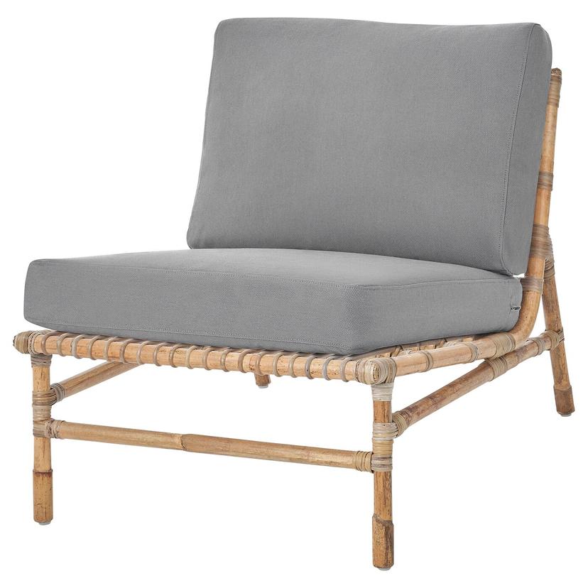 TVARÖ / FRÖSÖN — секция модульного садового дивана, темно-серый