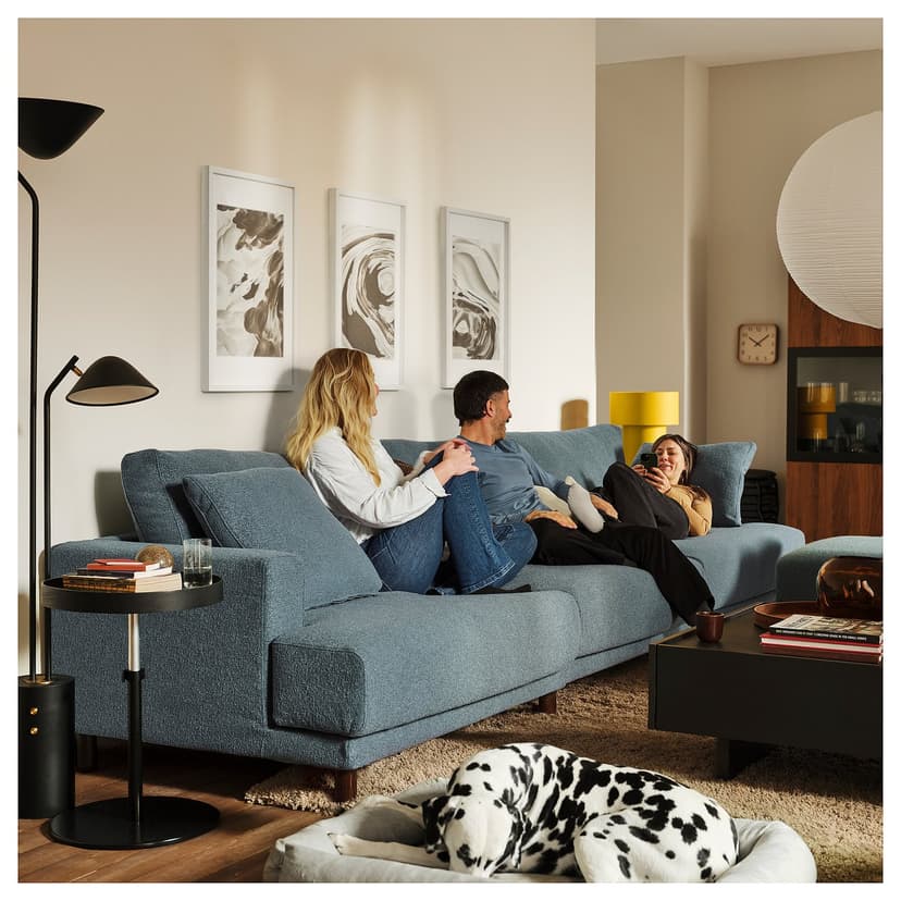 UPPÅKRA — 4,5 osobowa sofa modułowa, Axvall ciemny szaroniebieski,