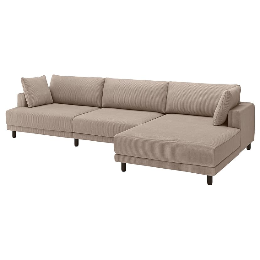 UPPÅKRA — 4,5 osobowa sofa modułowa, z szezlongiem, prawy/Samsala szarobeżowy,