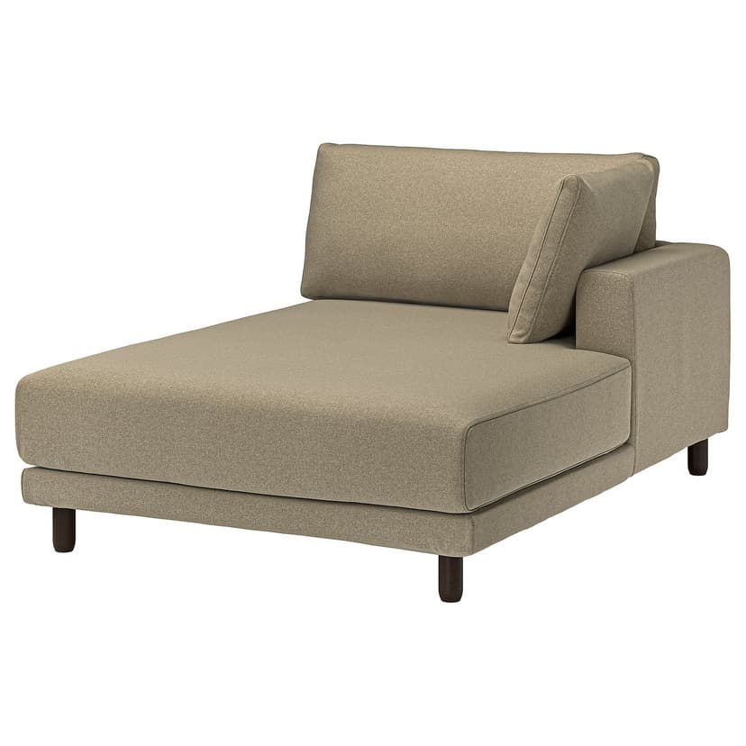 UPPÅKRA — Moduł szezlonga, z podłokietnikiem prawy/Johanneshov brązowobeżowy,