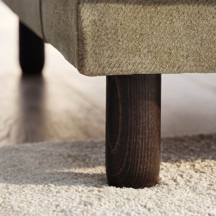 UPPÅKRA — Moduł szezlonga, z podłokietnikiem prawy/Johanneshov brązowobeżowy,