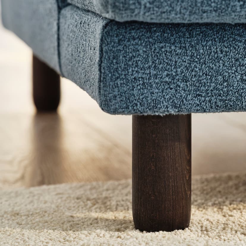 UPPÅKRA — Sofa modułowa, 3-osobowa, z szezlongami/Axvall ciemny szaroniebieski,