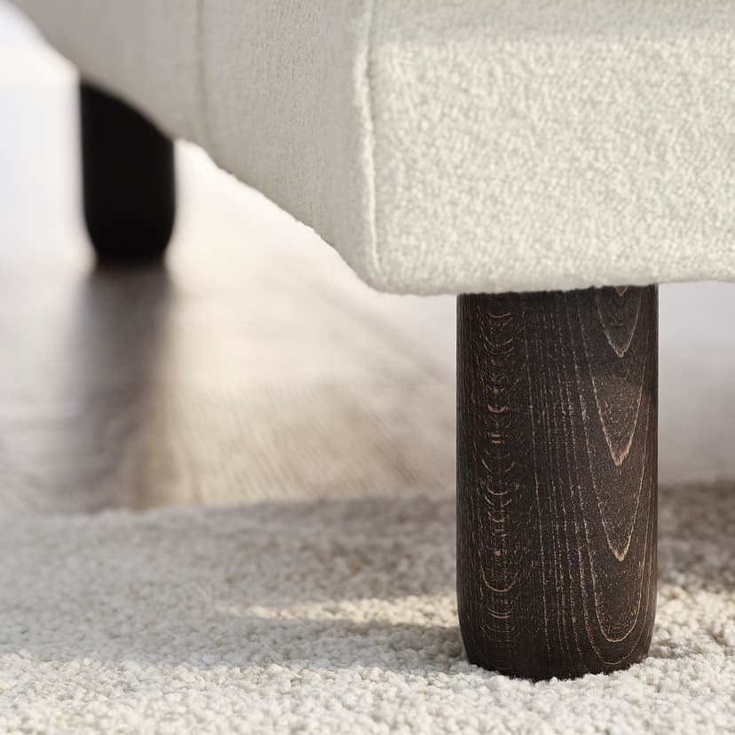 UPPÅKRA — Sofa modułowa, 3-osobowa, z szezlongiem, prawy z podnóżkiem/Axvall kremowy,