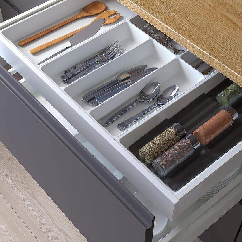 UPPDATERA — лотки д/приб+принад/лоток с полкой, белый/антрацит, 72x50 см