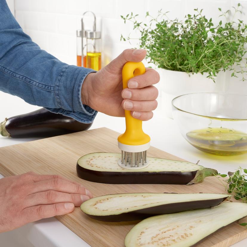 UPPFYLLD — Отбивная для мяса, 2 шт., зелено-ярко-желтая