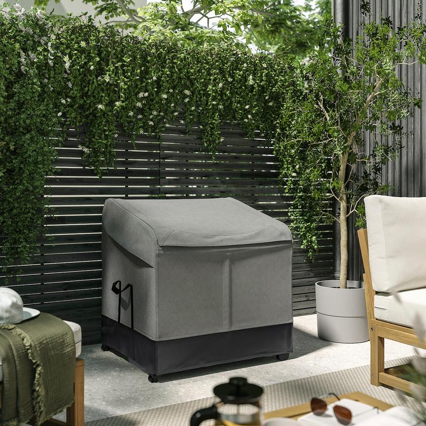 VÄTTERSÖ — садовый сундук, темно-серый, 78x72x79 см
