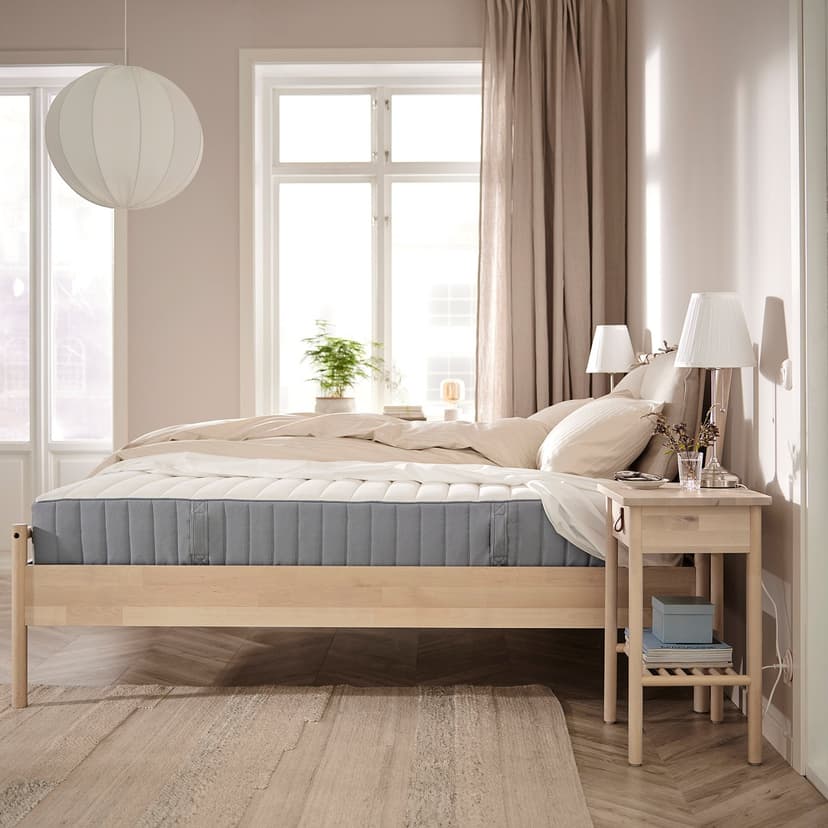 VALEVÅG — матрас с пружинами карманного типа, очень жесткий/голубой, 140x200 см
