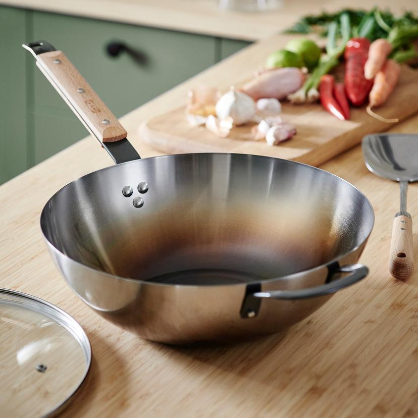 VARDAGEN — Сковорода вок с крышкой, 32 см