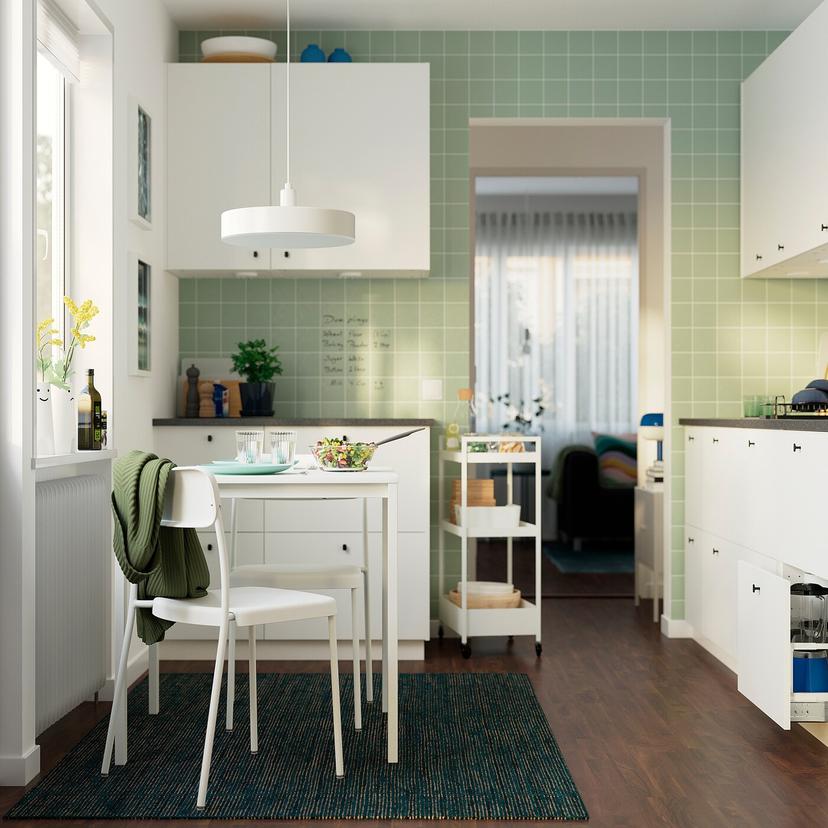 VIHALS / VIHALS — стол и 2 стула, белый белый/белый, 74x74 см