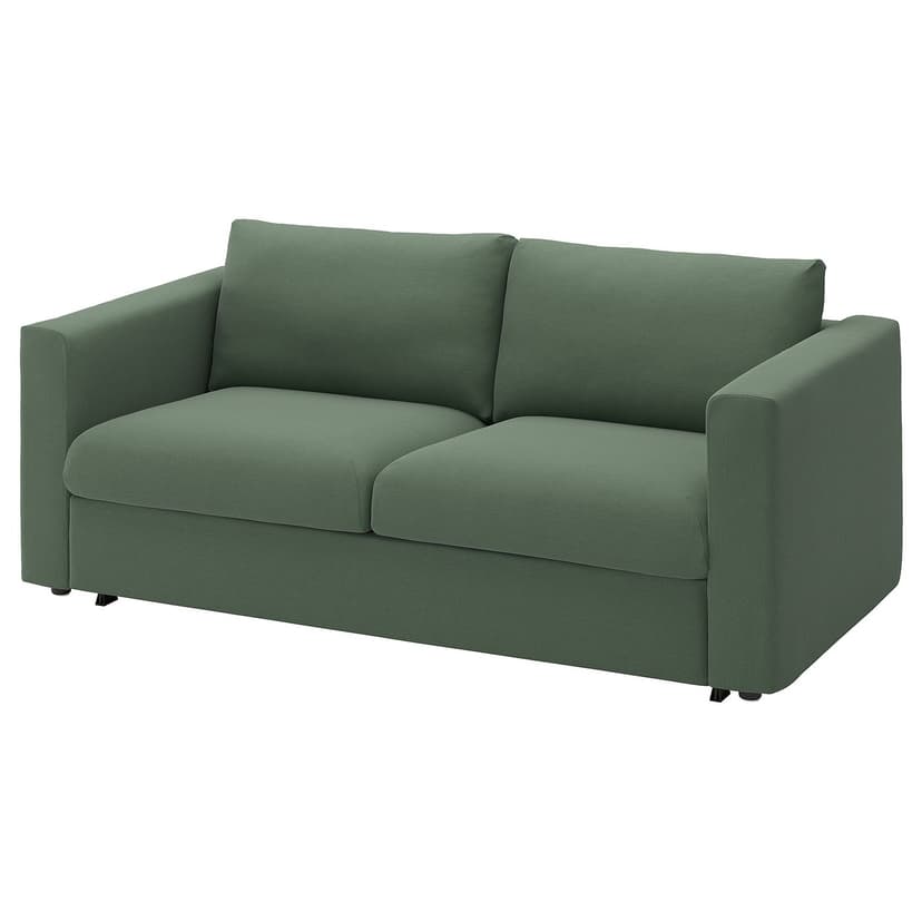 VIMLE — Sofa 2-osobowa, rozkładana, Knäbäck szarozielony,