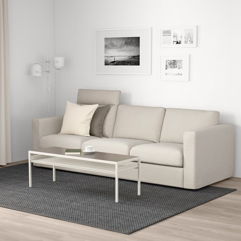 VIMLE — Sofa 3-osobowa, z zagłówkiem/Gunnared beżowy,
