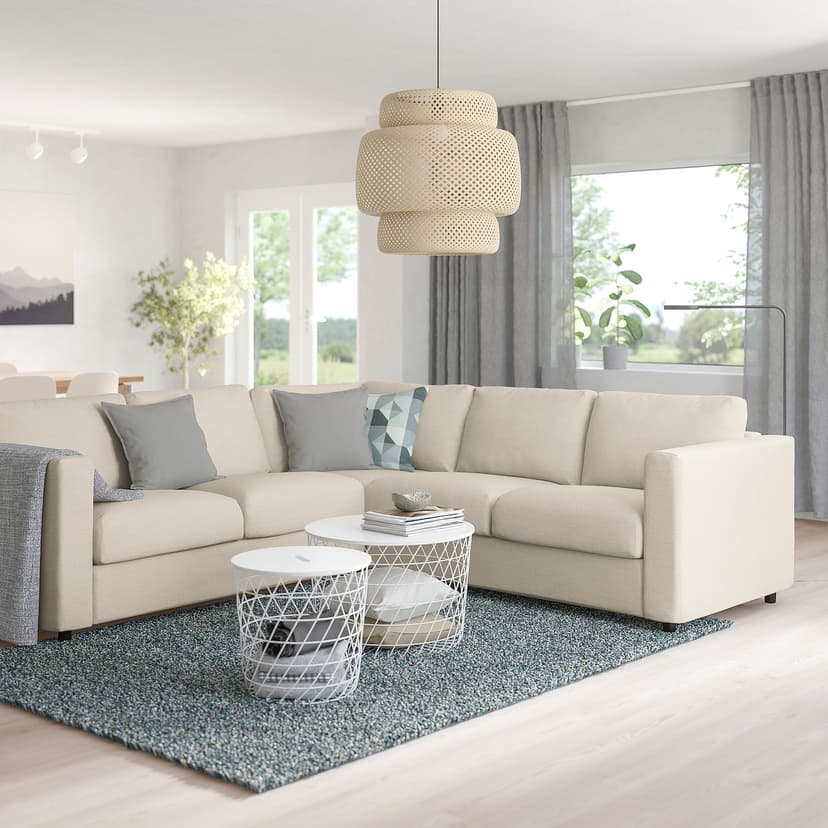 VIMLE — Sofa narożna 4-osobowa, Gunnared beżowy,