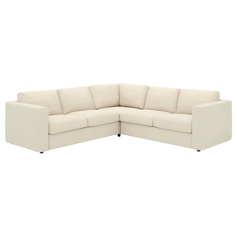 VIMLE — Sofa narożna 4-osobowa, Knäbäck jasnobeżowy,