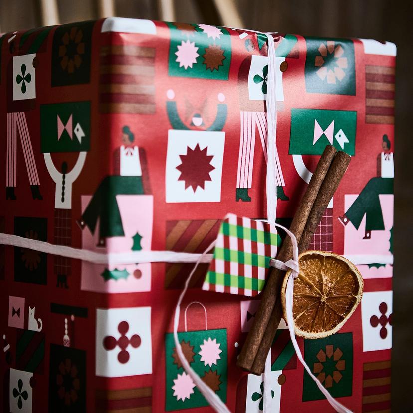 VINTERFINT — Упаковочная бумага, красно-розовая