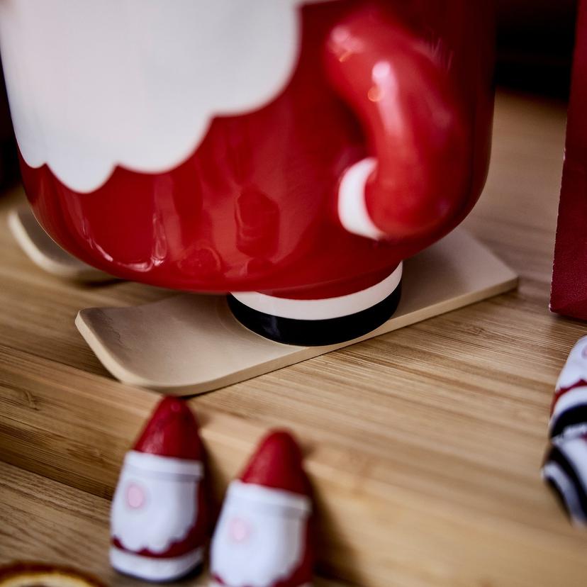 VINTERFINT — Контейнер с крышкой, красный, Санта-Клаус