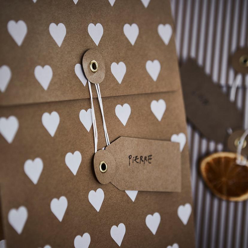 VINTERFINT — Подарочный пакет, с различными узорами, коричневый.