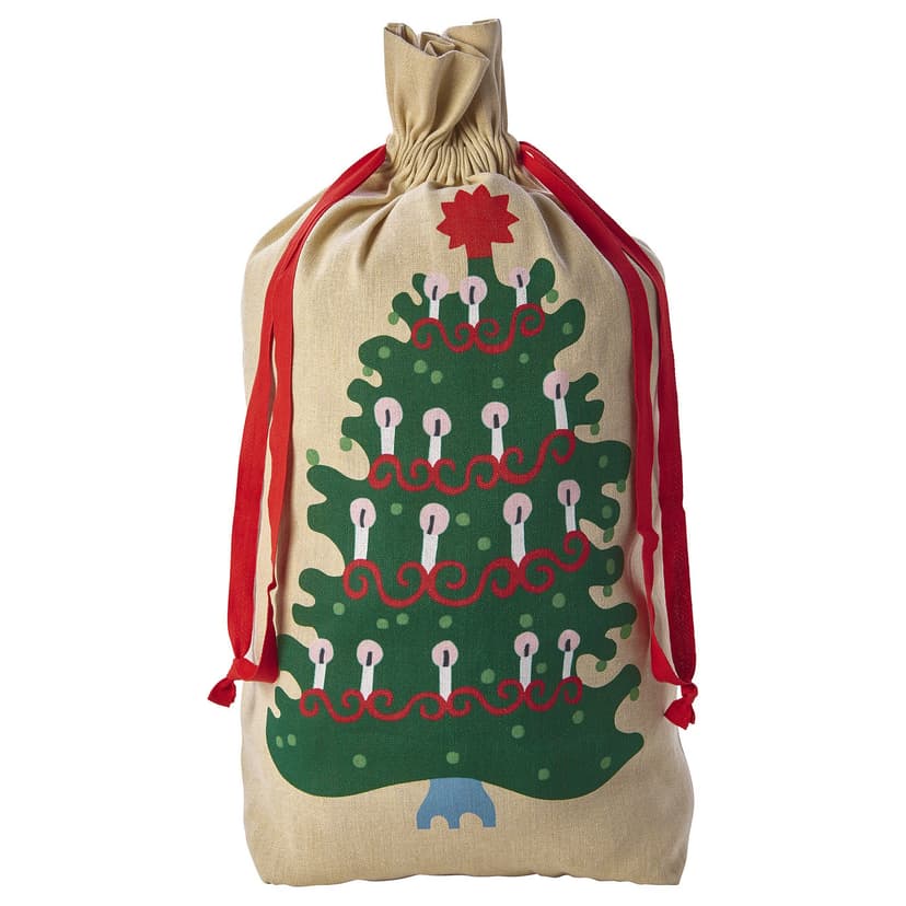 VINTERFINT — Worek ze sznurkiem, wzór świąteczny,