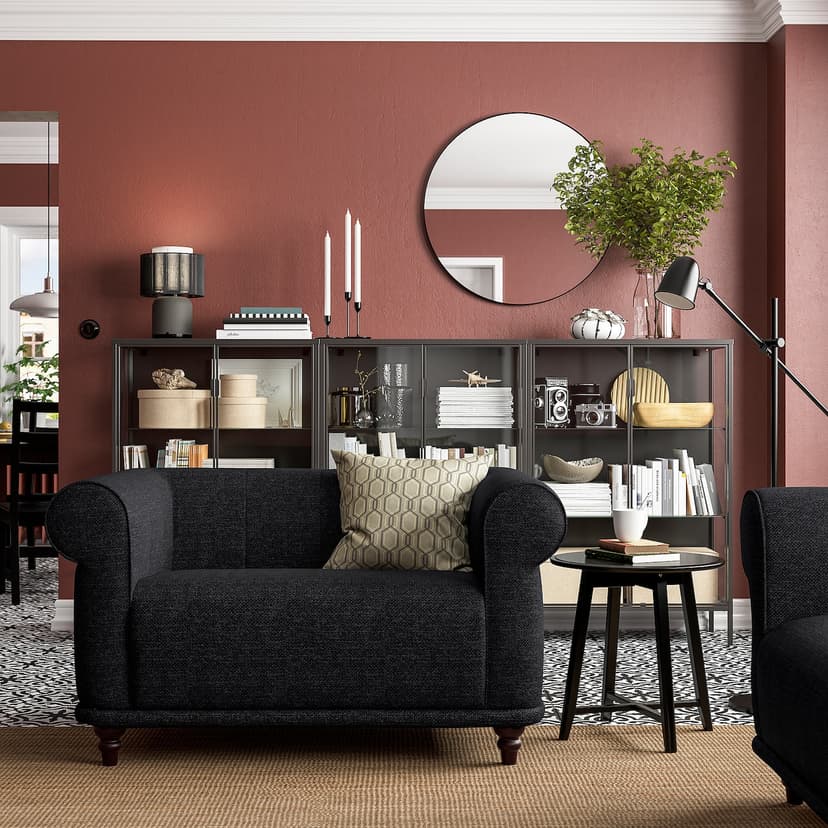 VISKAFORS — 1,5-местное кресло, Lejde антрацит/коричневый