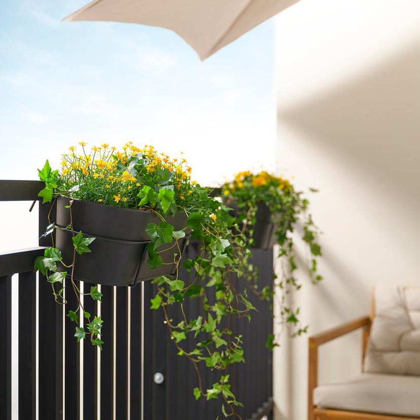 VITLÖK — Коробка с ручкой, для использования внутри и снаружи помещений, антрацитового цвета.