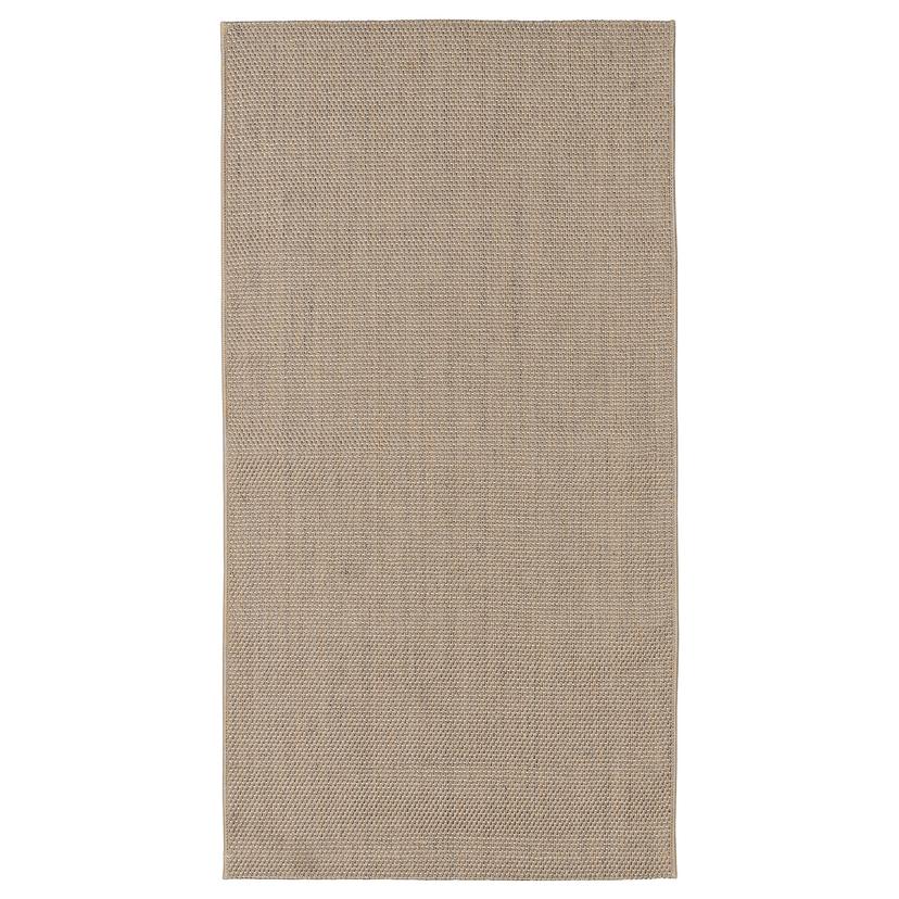 VODSKOV — ковер, безворсовый, неокрашенный/светло-серый, 80x150 см