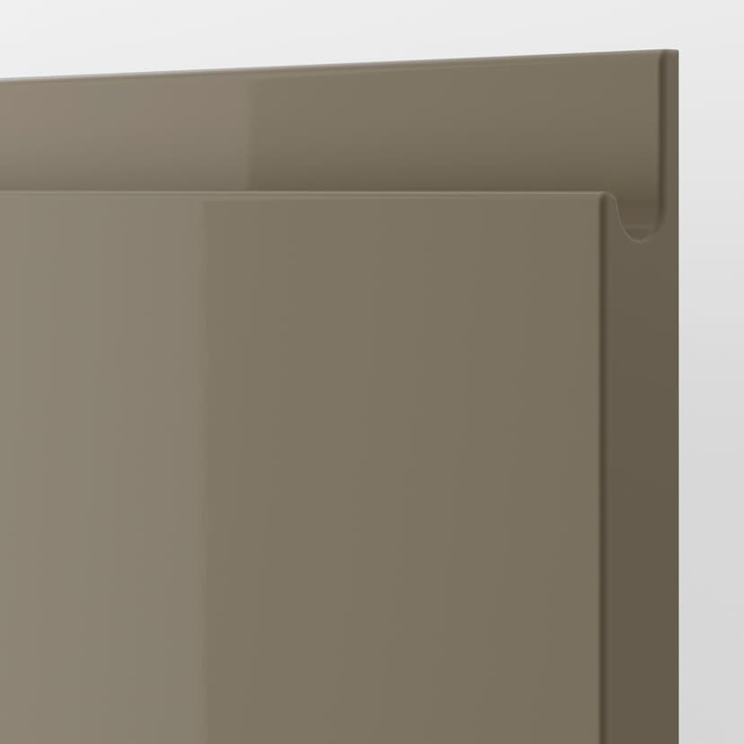 VOXTORP — фронтальная панель ящика, глянцевый темный серо-коричневый, 60x20 см