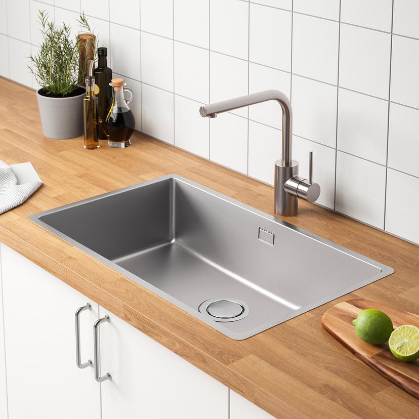 VRESJÖN — Встраиваемая мойка, 1 чаша, нержавеющая сталь